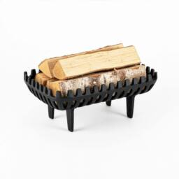 Havendro Cast Iron Fire Grate Log Holder Fireplace Basket in Black - thumbnail 3