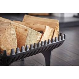 Havendro Cast Iron Fire Grate Log Holder Fireplace Basket in Black - thumbnail 5