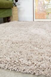 Kukoon Beige Soft Shaggy Rug Cream Fluffy Deep Pile Warm Bedroom Carpet Runner Mat - Size: 120 cm x 170 cm - thumbnail 1