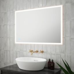 Loops 600 x 900mm IP44 LED Bathroom Mirror & Demister - Tunable White Diffused Border - thumbnail 5
