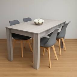 KOSY KOALA Modern Grey Dining Table Set With 4 Grey Chairs Dining Room Furniture in Dark Grey - thumbnail 2