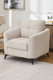 More4Homes Solna 1+2+3 Seater Scandi Style Fabric Living Room Sofa Set in Beige - thumbnail 6