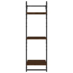 Berkfield Home Beautiful 3-Tier Wall Shelves with Bars 2 pcs Brown Oak 30x25x100 cm - Size: 30 x 25 x 100 cm - thumbnail 5