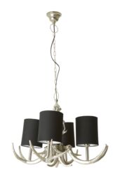 Orsina 4 Light Antler Chandelier, Christmas Theme Stag Antler Chandelier for Domestic & Commercial Usage in Black - thumbnail 3