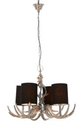 Orsina 4 Light Antler Chandelier, Christmas Theme Stag Antler Chandelier for Domestic & Commercial Usage in Black - thumbnail 5