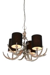 Orsina 4 Light Antler Chandelier, Christmas Theme Stag Antler Chandelier for Domestic & Commercial Usage in Black - thumbnail 4