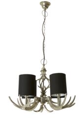 Orsina 4 Light Antler Chandelier, Christmas Theme Stag Antler Chandelier for Domestic & Commercial Usage in Black