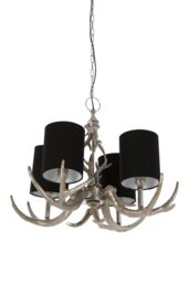 Orsina 4 Light Antler Chandelier, Christmas Theme Stag Antler Chandelier for Domestic & Commercial Usage in Black - thumbnail 2