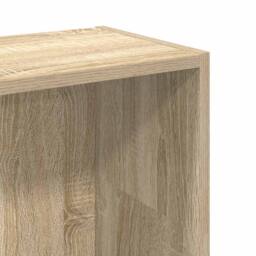 Berkfield Home Decorative Bookcase Sonoma Oak 80x24x109 cm Engineered Wood in Light Tan - Size: 80 x 24 x 109 cm - thumbnail 8