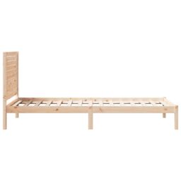 Berkfield Home Extra Long Bed Frame without Mattress 90x210 cm Solid Wood in Brown - thumbnail 5