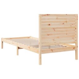 Berkfield Home Extra Long Bed Frame without Mattress 90x210 cm Solid Wood in Brown - thumbnail 6