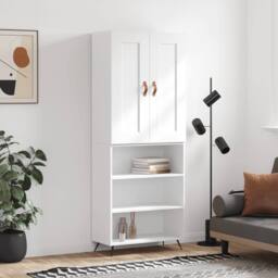 Berkfield Home Highboard White 69.5x34x180 cm Engineered Wood - thumbnail 2