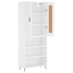 Berkfield Home Highboard White 69.5x34x180 cm Engineered Wood - thumbnail 4