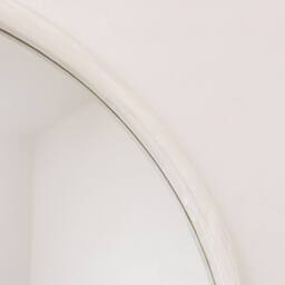 Melody Maison Large White Washed Wooden Round Wall Mirror - 80cm X 80cm - Size: 80 cm X 80 cm - thumbnail 2