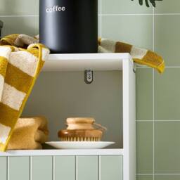 SoBuy Bathroom Low Cabinet - 3 Shelves & 2 Doors in Green - thumbnail 5