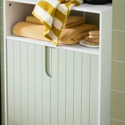 SoBuy Bathroom Low Cabinet - 3 Shelves & 2 Doors in Green - thumbnail 3