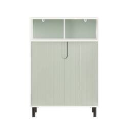 SoBuy Bathroom Low Cabinet - 3 Shelves & 2 Doors in Green - thumbnail 2
