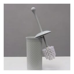 JVL Droplette Toilet Brush Set - Ice Grey in Light Grey - thumbnail 4