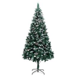 Berkfield Home Artificial Christmas Tree with 300 LEDs with Stand Green 240 cm - thumbnail 5