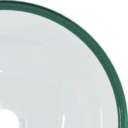 Berkfield Home Basin Tempered Glass 35x12 cm Transparent in Black - thumbnail 4