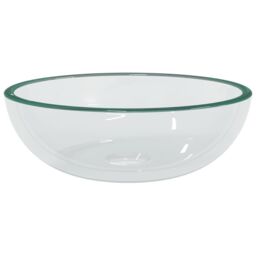 Berkfield Home Basin Tempered Glass 35x12 cm Transparent in Black - thumbnail 2