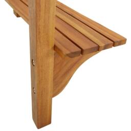 Berkfield Home Balcony Bar Table 90x37x122.5 cm Solid Acacia Wood in Brown - thumbnail 8