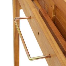 Berkfield Home Balcony Bar Table 90x37x122.5 cm Solid Acacia Wood in Brown - thumbnail 7