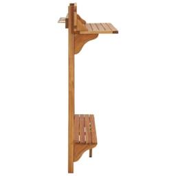 Berkfield Home Balcony Bar Table 90x37x122.5 cm Solid Acacia Wood in Brown - thumbnail 4