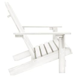 Berkfield Home 2-Seater Garden Adirondack Chair Solid Fir Wood White - thumbnail 3