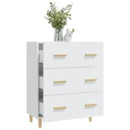 Berkfield Home Sideboard White 70x34x90 cm Engineered Wood - Size: 70 x 34 x 90 cm - thumbnail 7