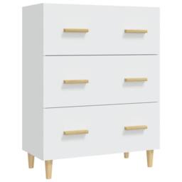 Berkfield Home Sideboard White 70x34x90 cm Engineered Wood - Size: 70 x 34 x 90 cm - thumbnail 3