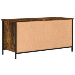 Berkfield Home TV Cabinet Smoked Oak 100x40x50 cm Engineered Wood in Brown - Size: 100 x 40 x 50 cm - thumbnail 6