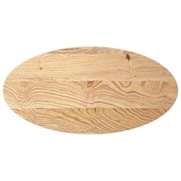 Berkfield Home Table Top 100x50x4 cm Solid Wood Oak Oval in Brown - Size: 100 x 50 x 4 cm - thumbnail 2