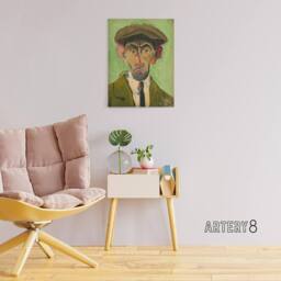"Artery8 Self Portrait in Green Arnold Weisz Kubincan Canvas Wall Art - Size: W18"" x H24""" - thumbnail 3