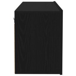 Berkfield Home TV Wall Cabinet Black Oak 100x30x41 cm Engineered Wood - Size: 100 x 30 x 41 cm - thumbnail 7