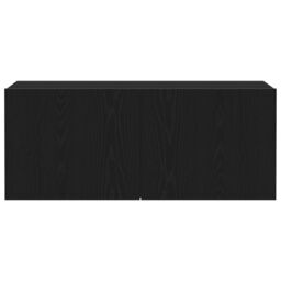 Berkfield Home TV Wall Cabinet Black Oak 100x30x41 cm Engineered Wood - Size: 100 x 30 x 41 cm - thumbnail 6