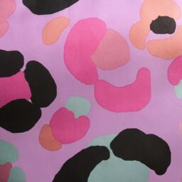 OHS Leopard Duvet Cover Bedding Set Quilt Pillowcase Soft Reversible in Lilac - Size: Double - thumbnail 4