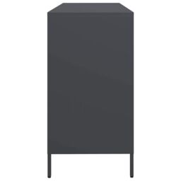 Berkfield Home Sideboard Anthracite 135x39x73.5 cm Cold-rolled Steel in Black - thumbnail 6