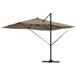 Berkfield Home Peaceful Cantilever Roma Parasol with LEDs Taupe 352x251x265 cm A - Size: 352 x 251 x 265 cm - thumbnail 8