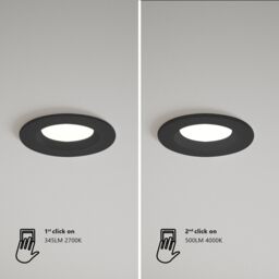Nordlux Modern Indoor Downlight Black Plastic Intergrated LED 2-Level Dimming - Mains Powered, IP65 - thumbnail 4