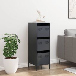 Berkfield Home Highboard Anthracite 39x35x103.5 cm Steel - thumbnail 3