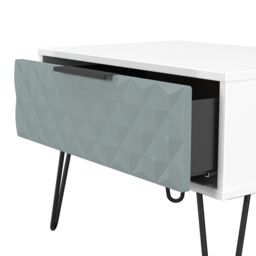 Ready Assembled 2 U Islay 1 Drawer Wide Side Table (Ready Assembled) in Duck Egg Blue - thumbnail 6