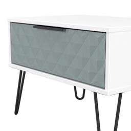 Ready Assembled 2 U Islay 1 Drawer Wide Side Table (Ready Assembled) in Duck Egg Blue - thumbnail 5