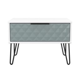 Ready Assembled 2 U Islay 1 Drawer Wide Side Table (Ready Assembled) in Duck Egg Blue - thumbnail 2