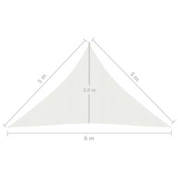Berkfield Home Sunshade Sail 160 g/m ² White 5x5x6 m HDPE - thumbnail 6