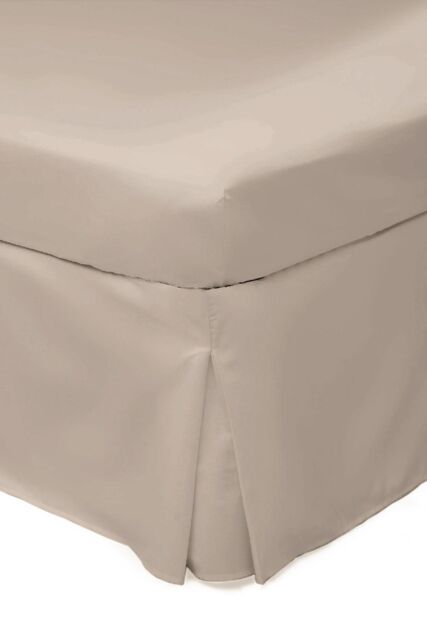 Belledorm Easy Care 200 Thread Count Cotton Polyester Percale Platform Valance in Cream - Size: King - image 1