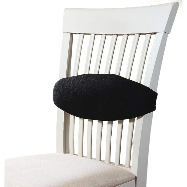mysmartbuy Black Adjustable Back Lumbar Supporting Chair Cushion with Machine Washable Cover - Measures H16 x W50 x D5.5cm - image 1