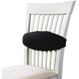 mysmartbuy Black Adjustable Back Lumbar Supporting Chair Cushion with Machine Washable Cover - Measures H16 x W50 x D5.5cm