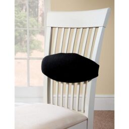 mysmartbuy Black Adjustable Back Lumbar Supporting Chair Cushion with Machine Washable Cover - Measures H16 x W50 x D5.5cm - thumbnail 2