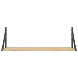 Berkfield Home Wall Shelves 2 pcs Sonoma Oak 80x25x25.5 cm Engineered wood in Brown - thumbnail 5
